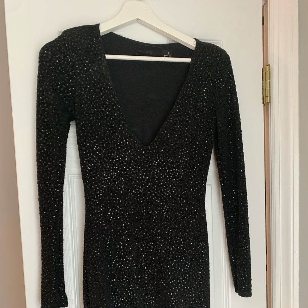Black glitter sparkle dress